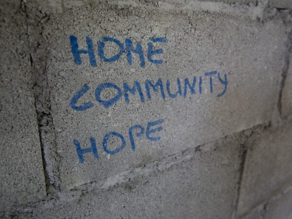 MAE TENG, CHIANG MAI, THAILAND (06/07/2019)-Messages written on the walls of Orapin Khumma’s future home. ©Habitat for Humanity International/Jason Asteros